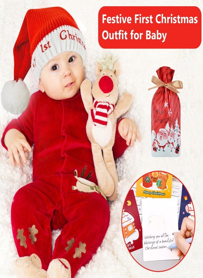BEBE FAVOUR Baby Santa Hat Knit Christmas Beanie Winter Red Hats for Newborn Infant Toddler Holiday Warm Xmas Claus Decoration New Year Party Gifts - Image 4